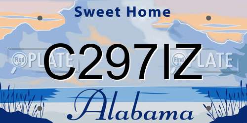 C297IZ Alabama License Plate