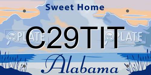 C29TIT Alabama License Plate