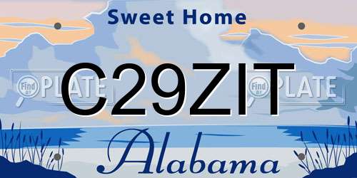 C29ZIT Alabama License Plate
