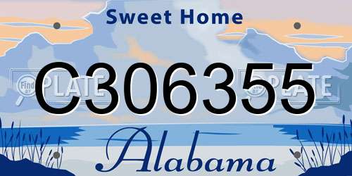 C306355 Alabama License Plate