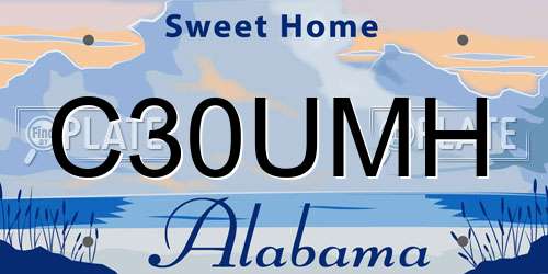 C30UMH Alabama License Plate