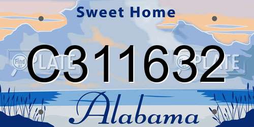 C311632 Alabama License Plate