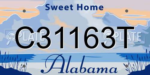 C31163T Alabama License Plate