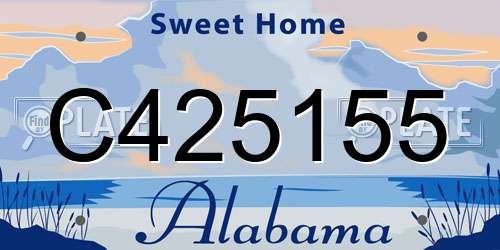 C425155 Alabama License Plate