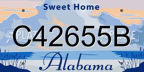 C42655B Alabama License Plate