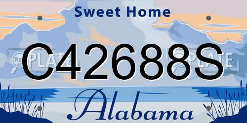 C42688S Alabama License Plate