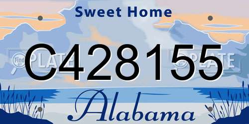 C428155 Alabama License Plate