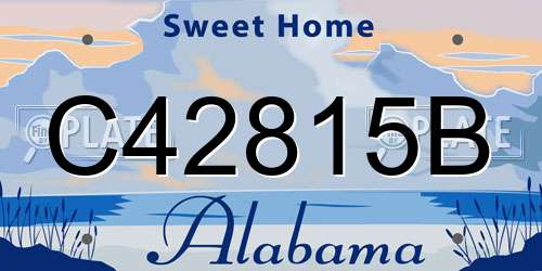 C42815B Alabama License Plate