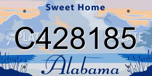 C428185 Alabama License Plate