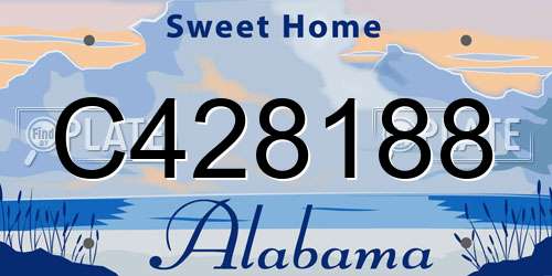 C428188 Alabama License Plate