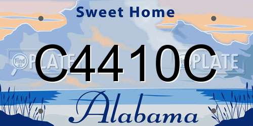 C4410C Alabama License Plate