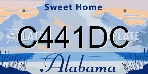 C441DC Alabama License Plate