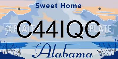 C44IQC Alabama License Plate