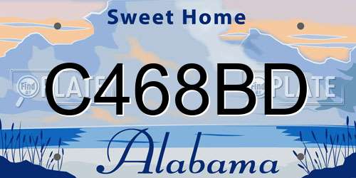 C468BD Alabama License Plate