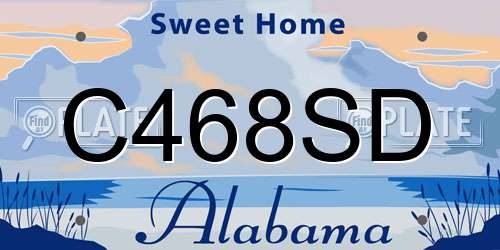 C468SD Alabama License Plate