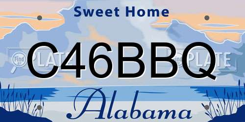 C46BBQ Alabama License Plate