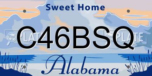 C46BSQ Alabama License Plate