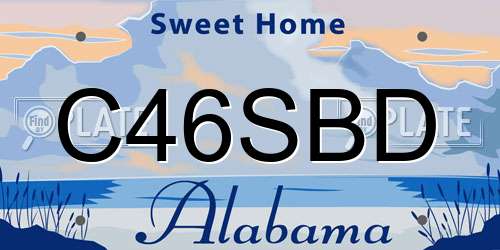 C46SBD Alabama License Plate