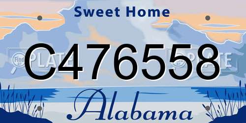 C476558 Alabama License Plate