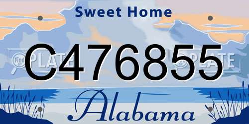 C476855 Alabama License Plate