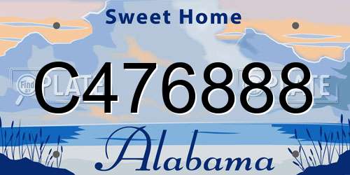 C476888 Alabama License Plate