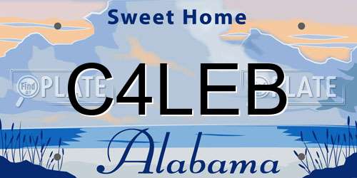 C4LEB Alabama License Plate