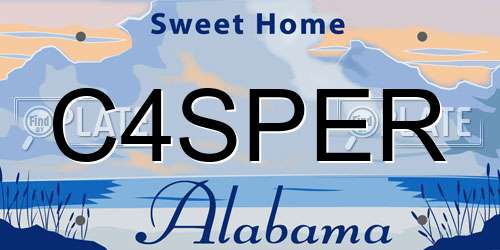 C4SPER Alabama License Plate