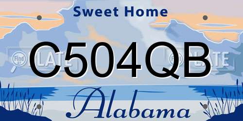 C504QB Alabama License Plate