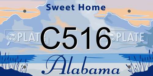 C516 Alabama License Plate