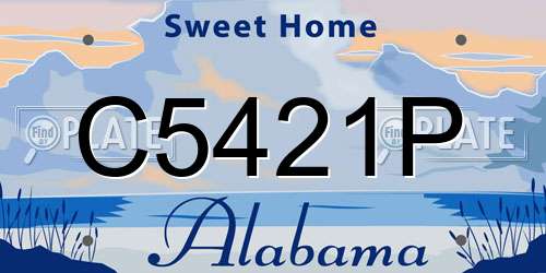 C5421P Alabama License Plate