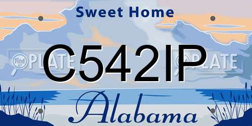 C542IP Alabama License Plate