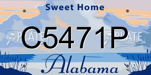 C5471P Alabama License Plate