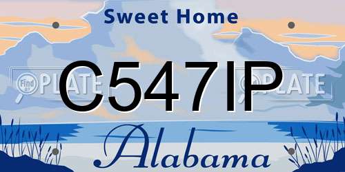 C547IP Alabama License Plate