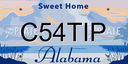 C54TIP Alabama License Plate