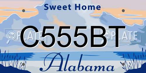 C555BT Alabama License Plate