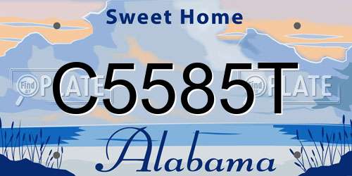 C5585T Alabama License Plate