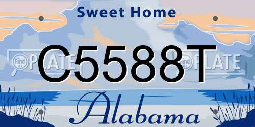 C5588T Alabama License Plate