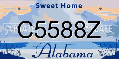 C5588Z Alabama License Plate