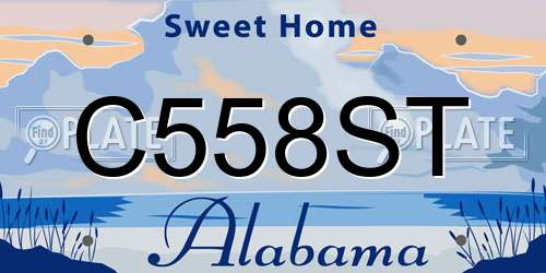 C558ST Alabama License Plate