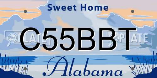 C55BBT Alabama License Plate