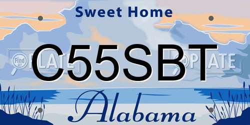 C55SBT Alabama License Plate