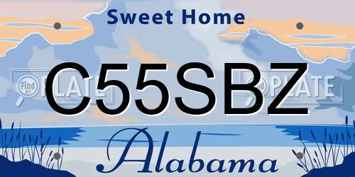 C55SBZ Alabama License Plate