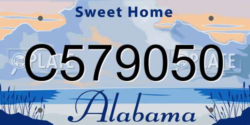 C579050 Alabama License Plate