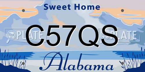 C57QS Alabama License Plate