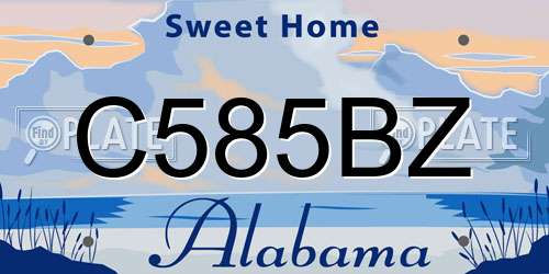 C585BZ Alabama License Plate