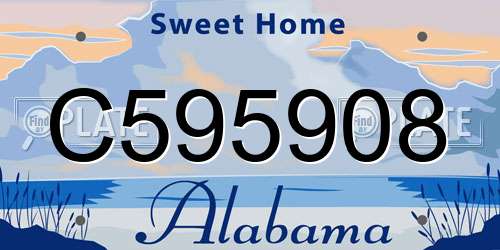 C595908 Alabama License Plate