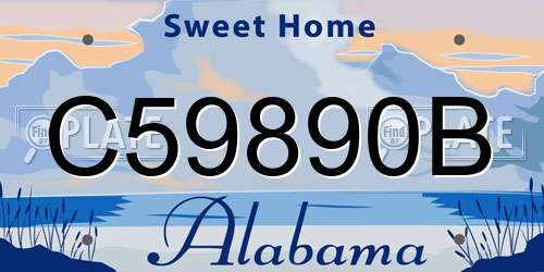 C59890B Alabama License Plate