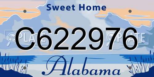 C622976 Alabama License Plate
