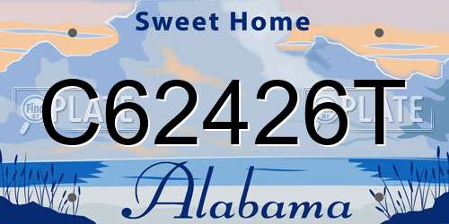 C62426T Alabama License Plate