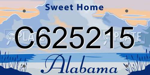 C625215 Alabama License Plate